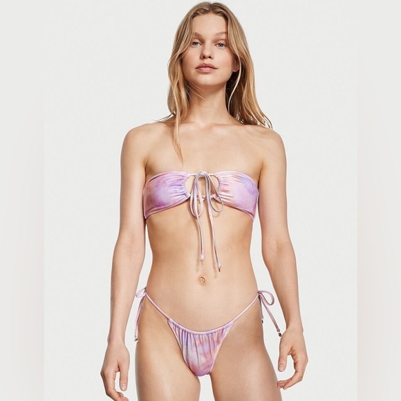 Victoria's Secret Other - VICTORIA SECRET Purple Tie Dye Multiway Halter Bikini Top Adjustable Bikini Set